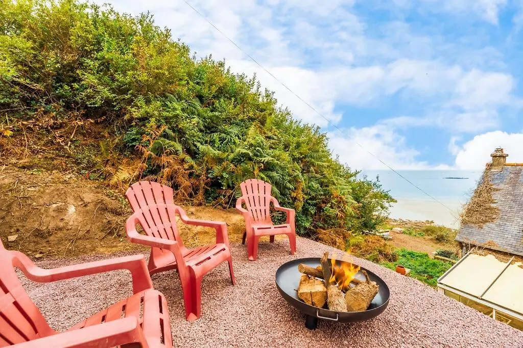 Jacuzzi Tiny-House Face Mer Evasion Sur La Falaise Trevou-Treguignec 0*,