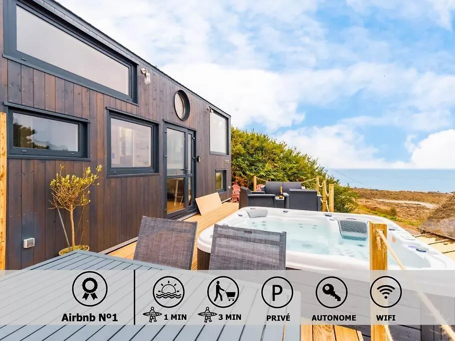 Jacuzzi Tiny-House Face Mer Evasion Sur La Falaise Trevou-Treguignec